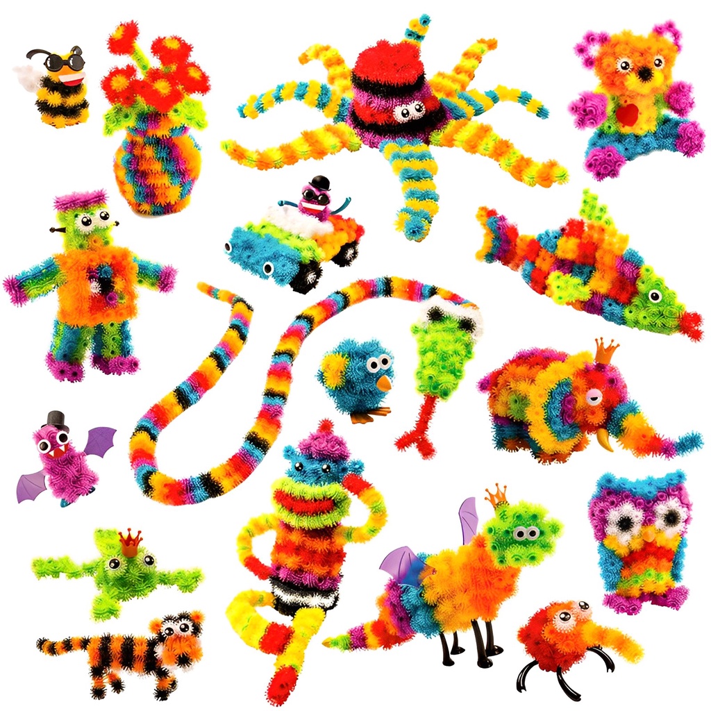 100-1200PCS BUNCHEMS MAGIC BALL 400+ PIECES ACCESSORIES 3D CREATION KIT KIDS GIFT