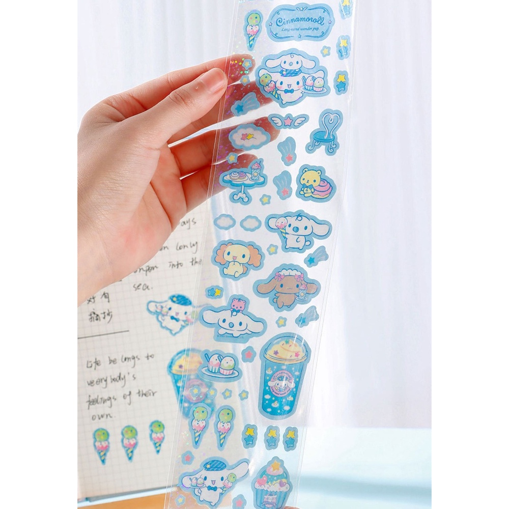 ⚡VẬN CHUYỂN NHANH CHÓNG⚡⚡ 4 Cái/bộ Nhãn Dán Dải Sanrio Hình Dán Kuromi My Melody Dễ Thương Cho Album Scarpbooking Diy Diary Creative Diy Pocket Account Material