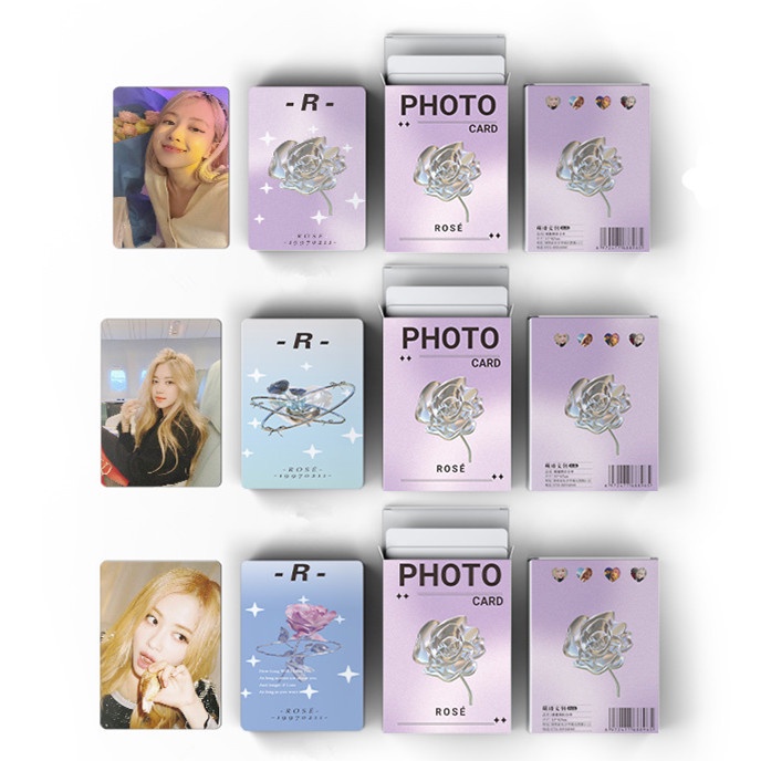 50pcs/box ROSE BLACK-PINK Photocards Album Lomo Cards Black Pink Kpop Postcards LETAOTAO2023