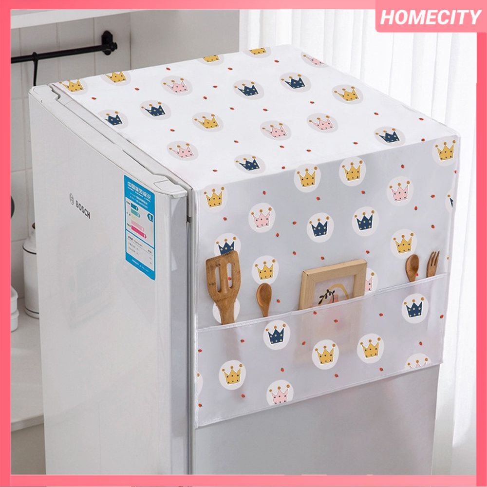 Tấm Che Bụi Máy Giặt Peva Chống Thấm Nước Tấm Bảo Vệ Tủ Lạnh Lò Vi Sóng Tấm Vải Túi Treo Đa Năng Trang Trí Nhà Cửa