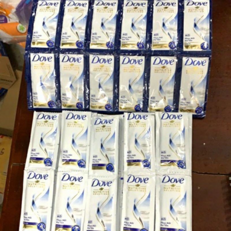 Dây 10 Gói Dầu Gội-Xả Dove 6g