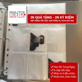 1- 5 sheet 9 -18 ô 2 mặt dọc đựng card. mỗi sheet 9-18 ô, dàn sheet 3x3cm. đựng card 6x9 hoặc 6.5x9cm