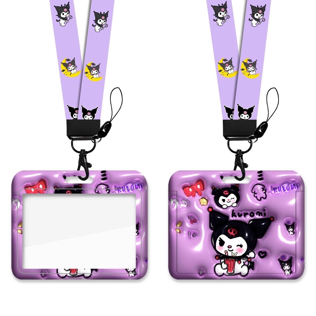 Giá Đỡ Thẻ Tên 3D Trong Suốt Họa Tiết Gấu / Dâu Tây / Melody Kuromi Hoạt Hình Melody Kuromi Dễ Thương