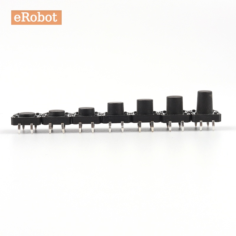 Set 20 Công Tắc Nhấn Mini 12x12 12 * 12 * 4.3mm 5mm 6 7 8 9 10 11 12 Mm 4Pin