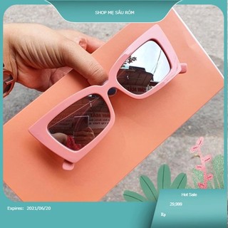 Kính Mát Gọng Vuông Vintage Gam Hồng Baby Đẹp Không Tì Vết Hot Nhất Hiện Nay Chống Tia UV400