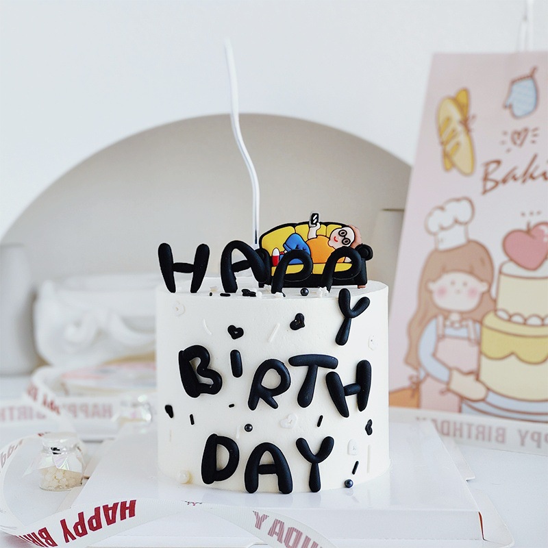 Que Cắm Trang Trí Bánh Kem Chữ Happy Birthday Nhiều Màu Sắc Phong Cách Mới Dành Cho Trẻ Em