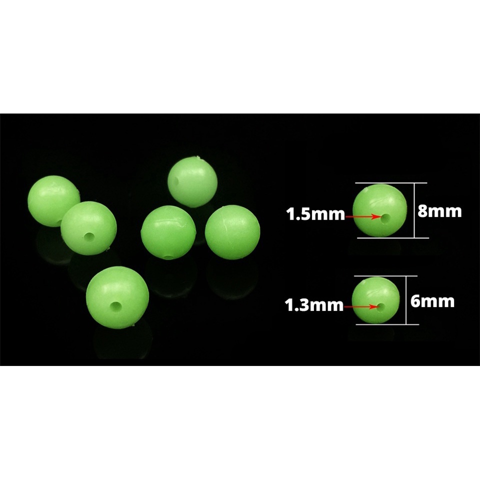 Amlucas Bộ 50 Hạt Phát Sáng Tròn Chuyên Dụng Cho Câu Cá