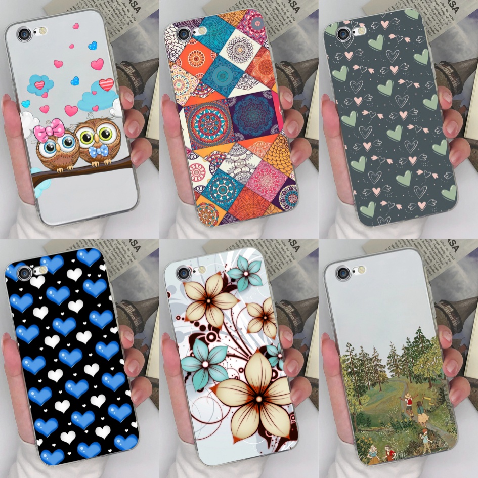 Ốp Điện Thoại Silicon Mềm Trong Suốt Chất Lượng Cao Hình Mèo Cho iPhone 6 6 Plus 7 7 Plus 8 SE Plus 