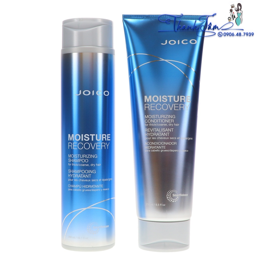 Dầu gội xả JOICO Moisture recovery dưỡng ẩm rong biển 300ml/250ml
