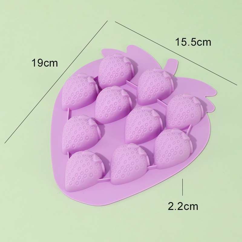 3d strawberry ice cube khuôn silicone khuôn nướng khuôn kẹo sô cô la khuôn đất sét nhựa làm bằng tay khuôn tiệc cupcake dụng cụ trang trí yr