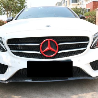 Sửa đổi logo mercedes-benz: ab-class, c-class, e-class, cla class, glb class, glc class, gle-class, hình dán bìa nhãn phía trước tiêu chuẩn lưới lớn