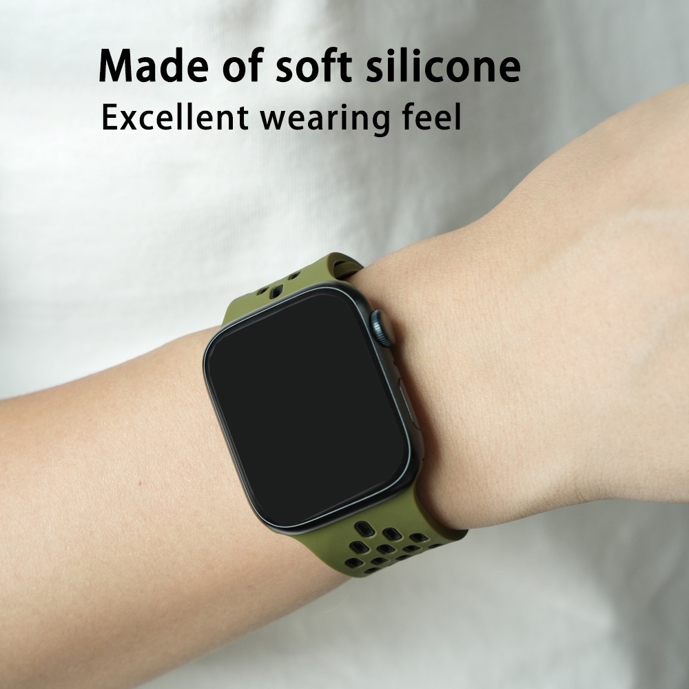 Dây đeo đồng hồ silicon d khóa từ tính cho apple smartwatch series 8 7 se 6 4 4 4 4 4 4 45 49mm