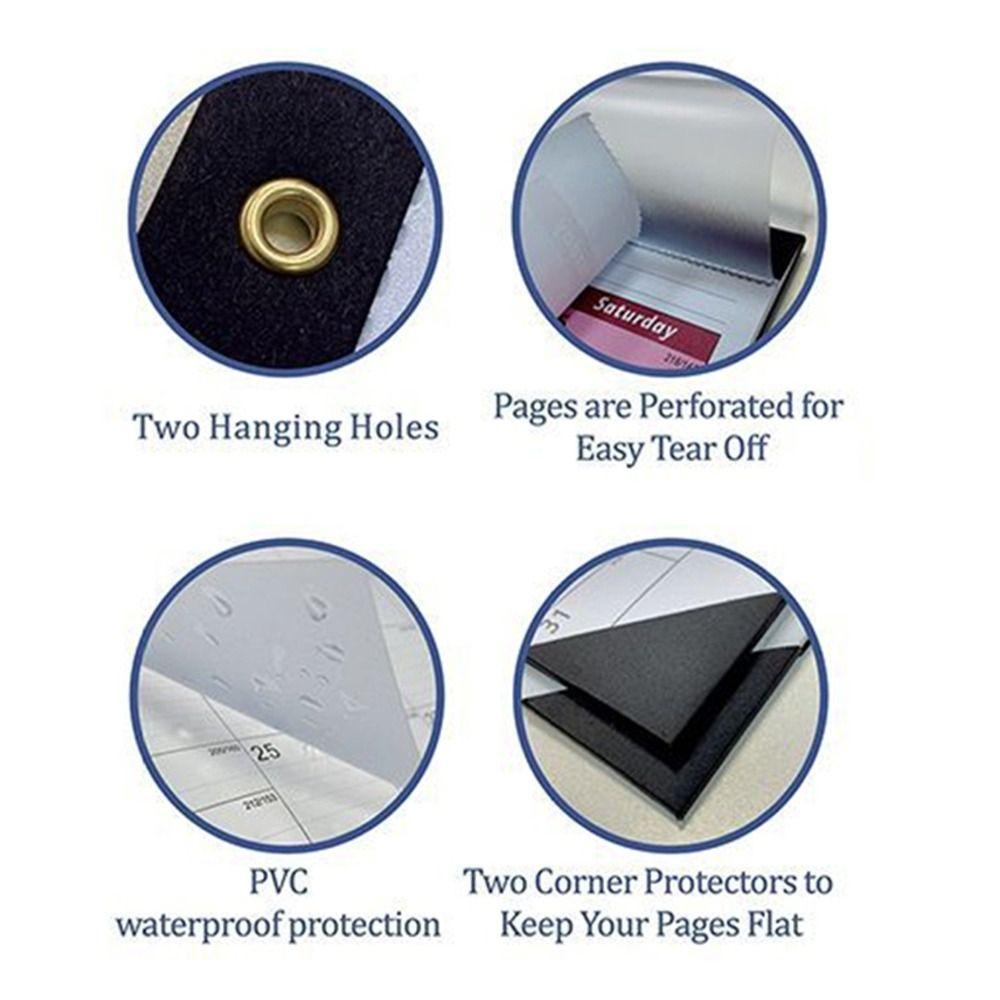 Lịch treo tường UUMIR 19.1.2024 - tháng 6.2025 tiếng anh/ ghi chú/ lên kế hoạch năm chất lượng cao cho văn phòng/tại nhà