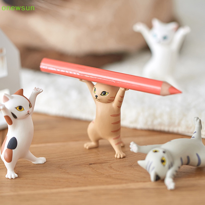 Onewsun dancing cat hình trang trí hoạt hình mèo mô hình đồ chơi thời trang trao đổi cat capsule đồ chơi búp bê trang trí bánh mới