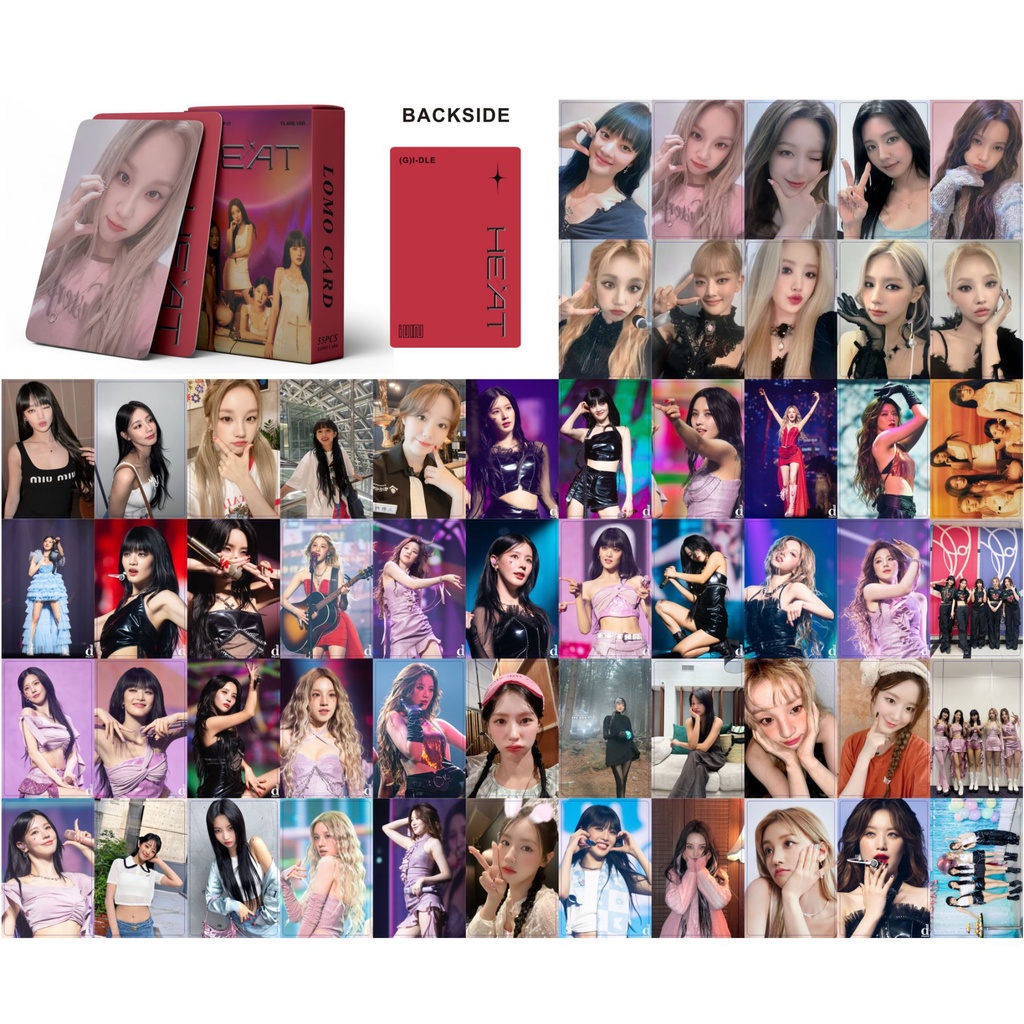 I-DLE Album HEAT Photocard G I-DLE I FEEL Butterfly Ver & QUEEN VER 2023 SEASON'S GREETINGS & I LOVE 2022 Latest GIDLE Queencard Lomo Card