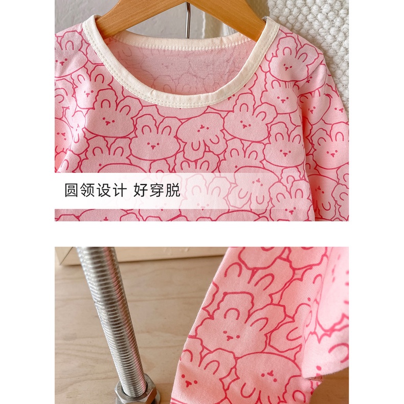 Bộ Đồ Ngủ Bằng Cotton Dài 80-150CM Thời Trang Xuân Thu Cho Bé Trai / Gái