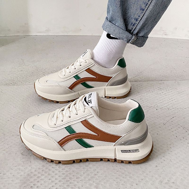 Miss o3o Giày Thể Thao Nữ Nữ Đế Dày đáy phẳng Đế Siêu Nhẹ Thoáng Khí Retro Thời Trang Thiết Kế Mới Cho Nữ 34Z080703