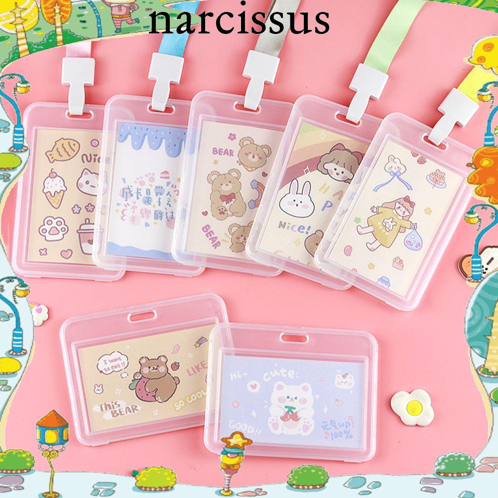 Dây Đeo Thẻ Tên Bằng Nhựa Họa Tiết NARCIS Dễ Thương