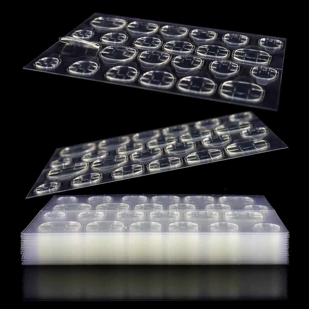 120 cái / 5 tờ nail jelly keo hai mặt giả nail art keo dán băng keo dán móng tay giả