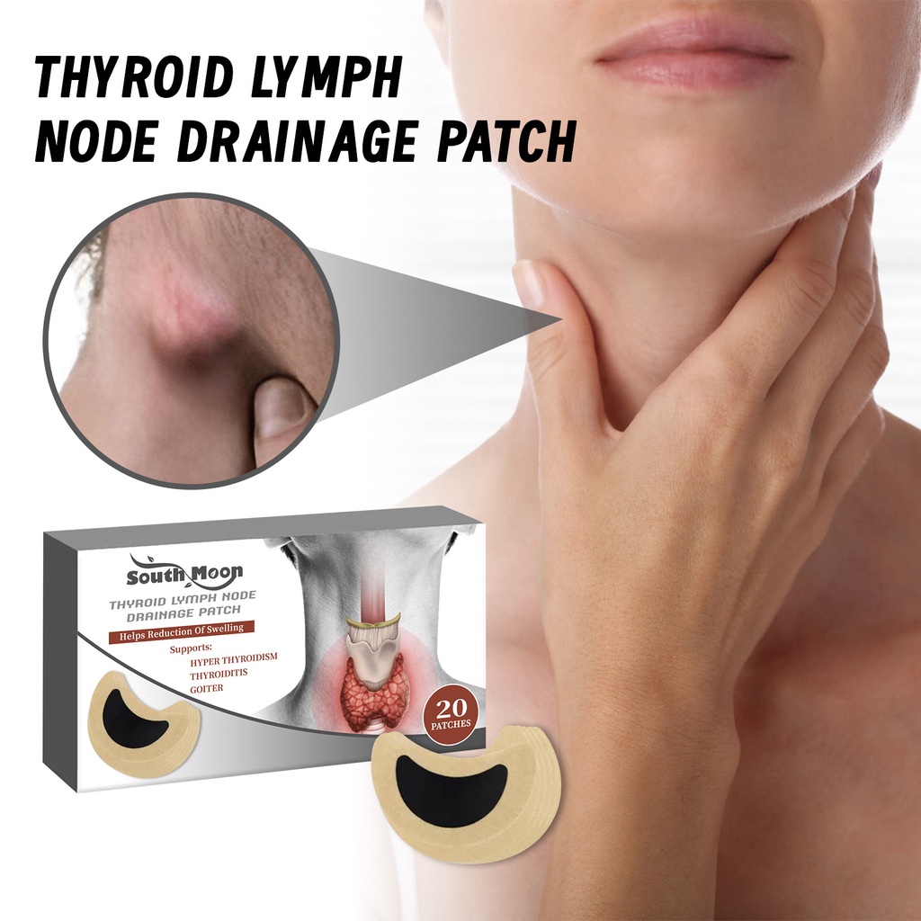 20 cái / hộp hạch bạch huyết miếng dán bạch huyết tuyến giáp giảm u nang loại bỏ nốt sần tăng tốc sự trao đổi chất tuyến giáp xâm nhập vào tuyến