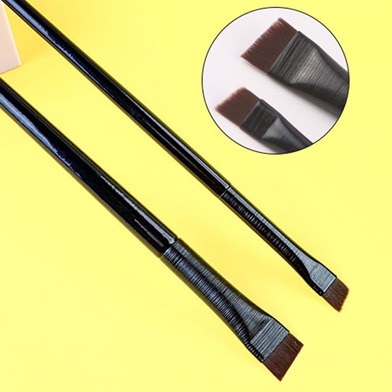 : Còn hàng mới 2 cái / bộ brow contour brush eyebrow eyeliner brush portable small angled eyebrow liner brush women makeup cosmetic tools