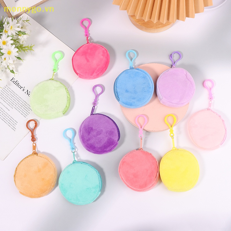 Monnygo Ví Đựng Tiền Xu / Tai Nghe Bằng Lông Nhung Màu Trơn Dễ Thương Cho Nữ vn