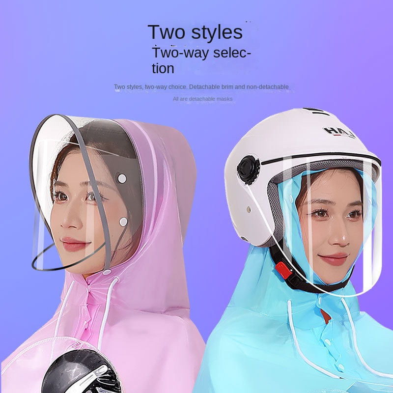 Áo khoác xe máy 2023 pvc mới áo mưa cha mẹ-con xe điện áo mưa xe máy dài đặc biệt chống mưa đôi đi xe poncho