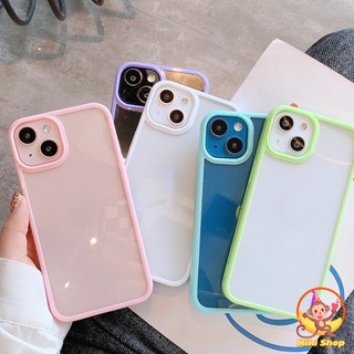 ốp lưng iphone 11 Mềm Trong Suốt Viền Màu Kẹo Chống Sốc Cho iphone 15 14 Pro Max iphone 12 13 Pro Max XS MAX XR 7 8 plus Se Ốp Điện Thoại Tpu