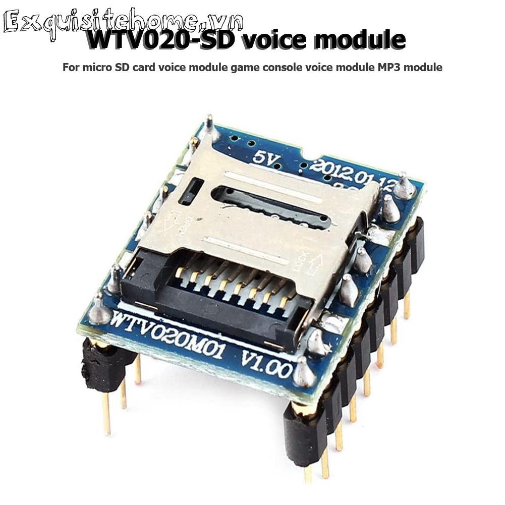 Wtv020-sd voice module hỗ trợ thẻ nhớ 32m-1gb mini sd card mp3 sound module