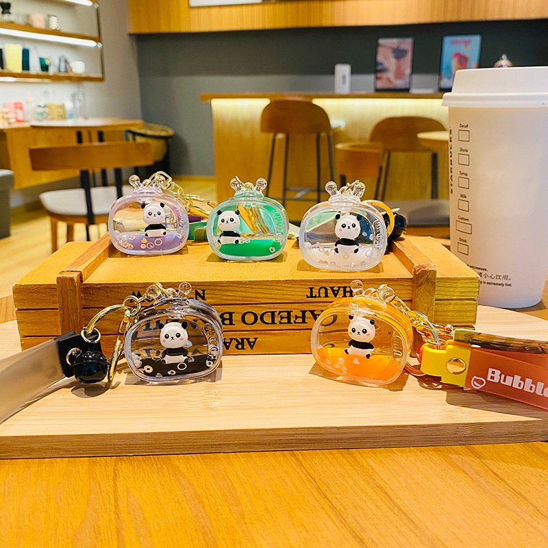 Hoạt Hình Móc Khóa Hình Gấu Trúc / Bình Sữa Đáng Yêu