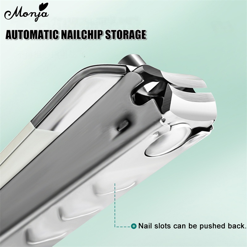Monja 4 cái / bộ dụng cụ cắt móng tay bằng thép carbon 4 máy cắt màu gradient bằng thép không gỉ nail and toe nail repair trimmer toolkits