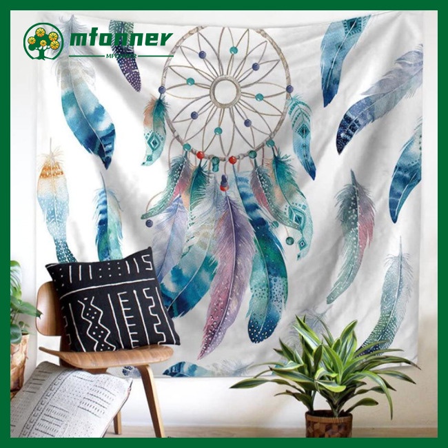 Mfonner dream catcher tấm thảm treo tường in 3d treo nền đầy màu sắc vải tường cho trang trí phòng ngủ