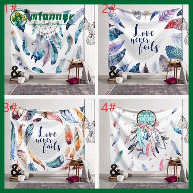 Mfonner dream catcher tấm thảm treo tường in 3d treo nền đầy màu sắc vải tường cho trang trí phòng ngủ