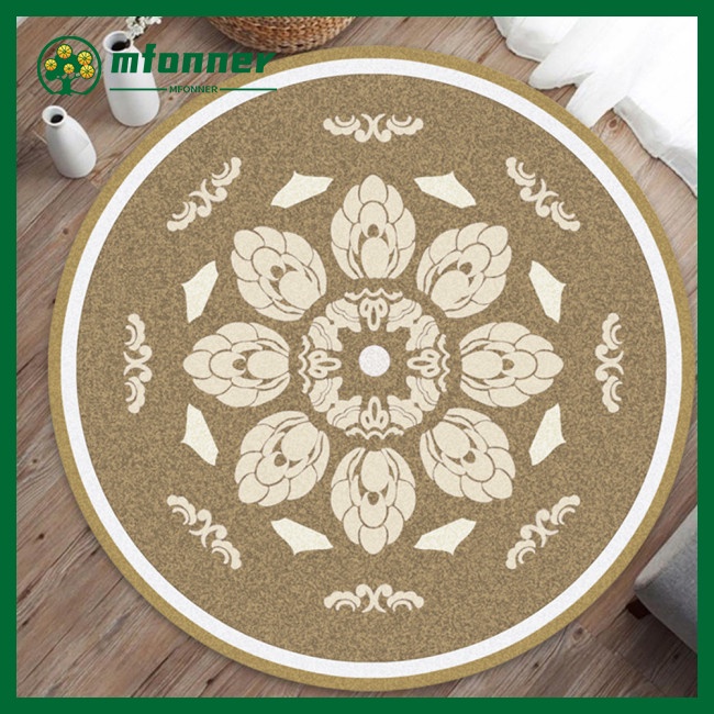 Mfonner home thảm tròn trang trí khu vực thời trang thảm phòng ngủ thảm trải sàn chống trượt 40cm