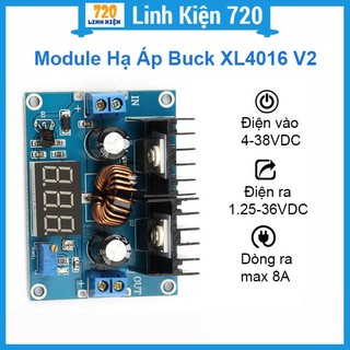 Module hạ áp buck xl4016 vin 4-38v vout 1.25-36v 8a v2