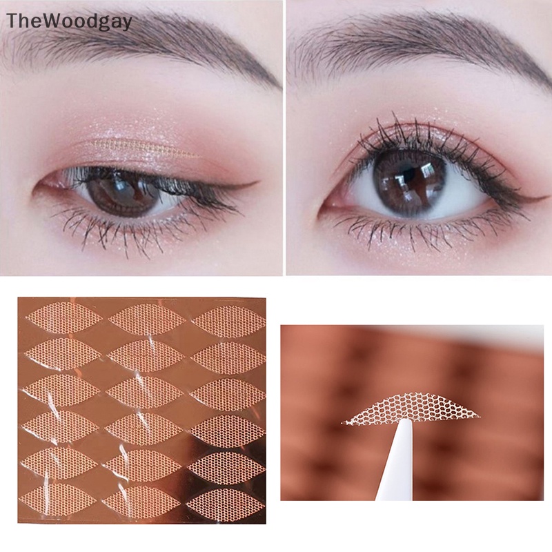Thewoodgay 18/24 cái miếng dán mí mắt vô hình ren dải nâng mắt hai mí băng keo dán mắt dụng cụ băng mắt en