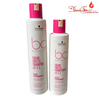 Dầu gội xả dưỡng màu Schwarzkopf BC Color Freeze Sulfate 250ml/200ml
