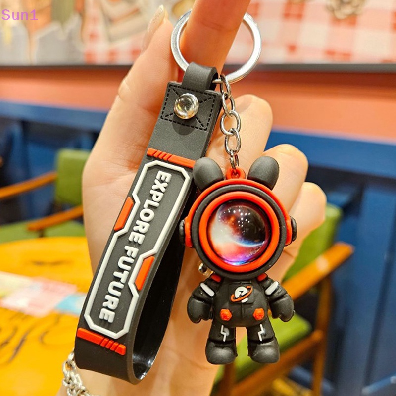 Sun1> cartoon rabbit keychain dễ thương phi hành gia thỏ búp bê chìa khóa túi mặt dây chuyền cặp đôi xe chìa khóa túi sáng tạo phụ kiện quyến rũ tốt