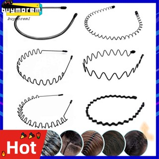 Muam 2 cái non-breakable hair clasp daily wear men wave shaped hair band hoop clips độ đàn hồi cao
