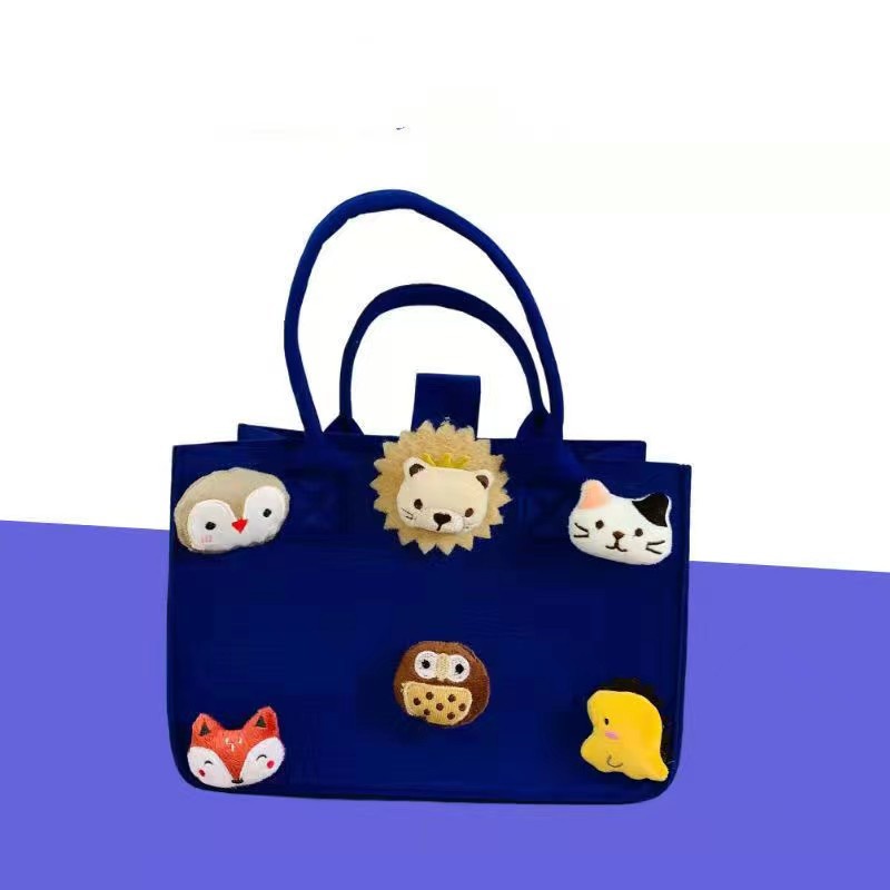 Túi nỉ toàn tháng túi lưu niệm phim hoạt hình túi nỉ túi nỉ túi lưu trữ nỉ túi tote mua sắm
