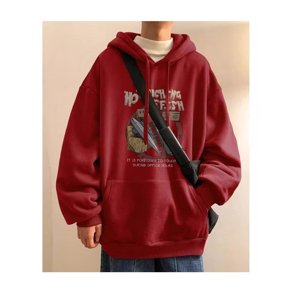 Mới Áo Hoodie Dáng Rộng Thời Trang Thu Đông Phong Cách retro