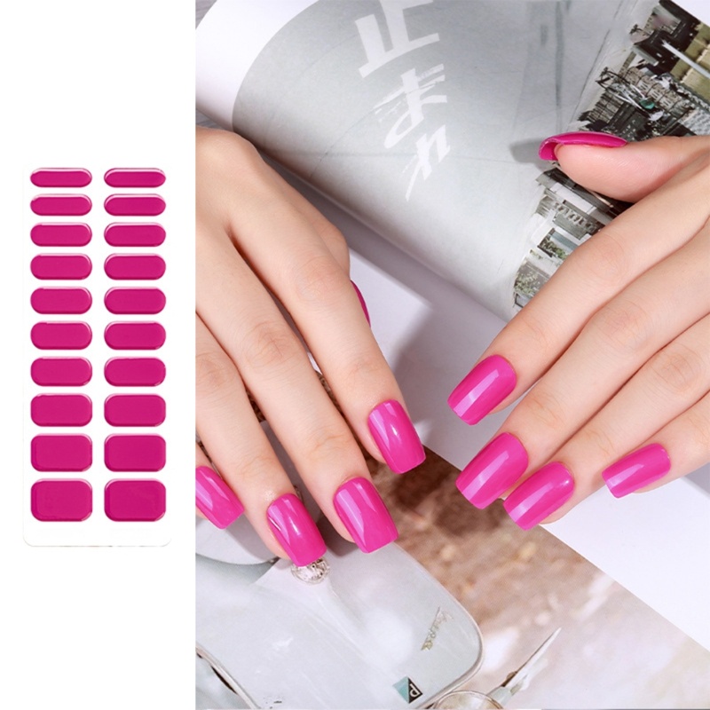 Pepa 20 cái keo dán đầy đủ bọc gel nail art sticker không thấm nước gel nail wrap semi cured gel strips nail decals