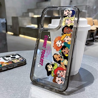 Vỏ túi khí disney princess tương thích cho iphone 14 xr 13 11 12 pro max 8 7 6 6s plus x xs max se 2020 13 12 11 bumper space clear luxury dày chống va đập nắp tpu mềm