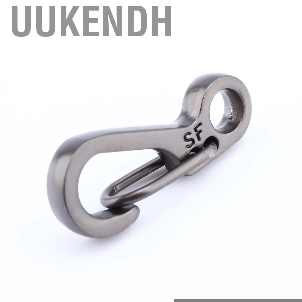 Uukendh Spring Clips Hook Black Mini Resist Water Key Carabiner  For EDC