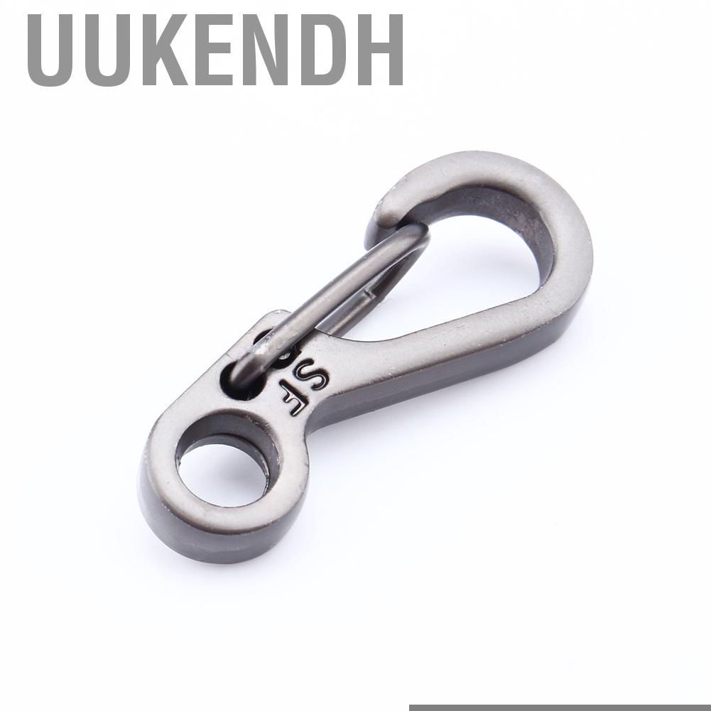 Uukendh Spring Clips Hook Black Mini Resist Water Key Carabiner  For EDC