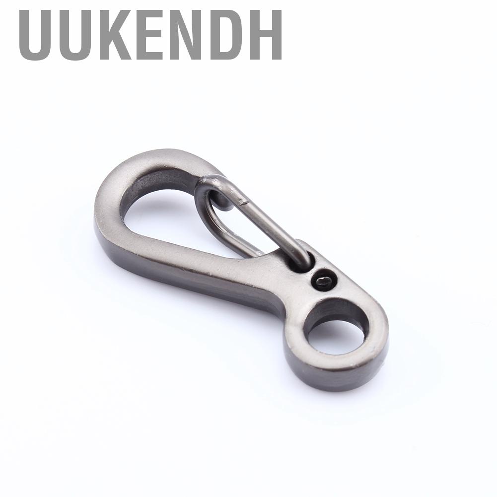 Uukendh Spring Clips Hook Black Mini Resist Water Key Carabiner  For EDC
