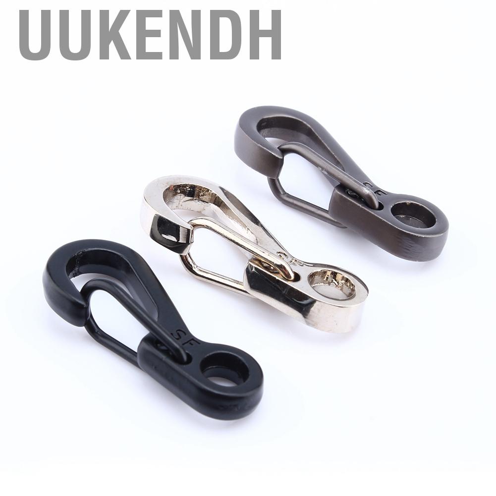 Uukendh Spring Clips Hook Black Mini Resist Water Key Carabiner  For EDC