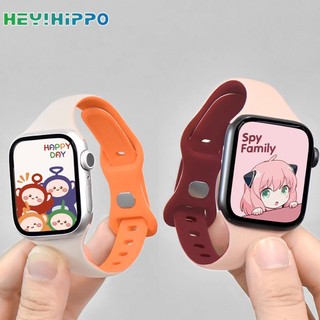 Dây đeo silicon thắt lưng nhỏ dễ thương thích hợp cho dòng smartwatch 8/7/6/4/5 / se / 3/2 thiết kế khóa bướm thích hợp cho iwatch 45/44/42/41/40/38/49mm