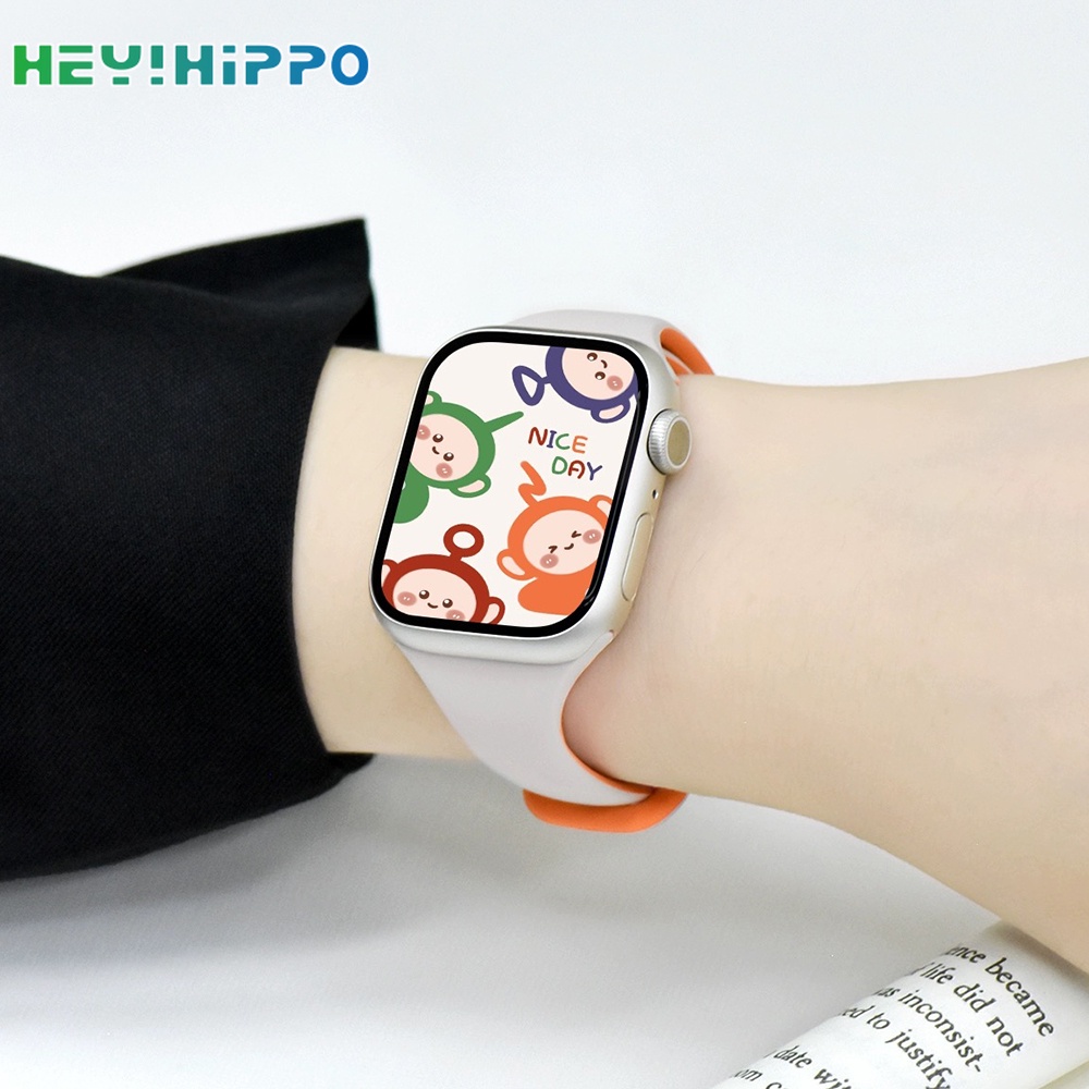 Dây đeo silicon thắt lưng nhỏ dễ thương thích hợp cho dòng smartwatch 8/7/6/4/5 / se / 3/2 thiết kế khóa bướm thích hợp cho iwatch 45/44/42/41/40/38/49mm