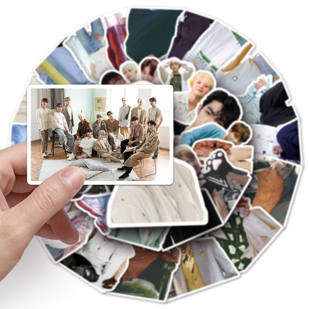 Set 50-107 sticker Dán Trang Trí Điện Thoại / laptop / Vali Hình Nhóm Nhạc seventeen
